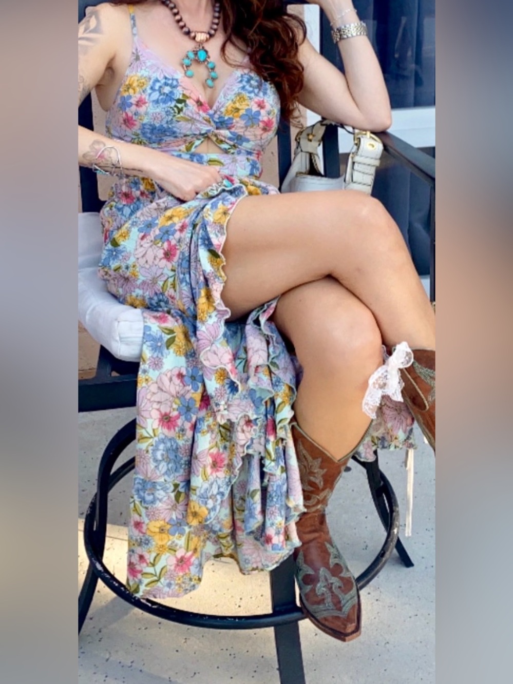 Floral Ruffle Maxi Dress